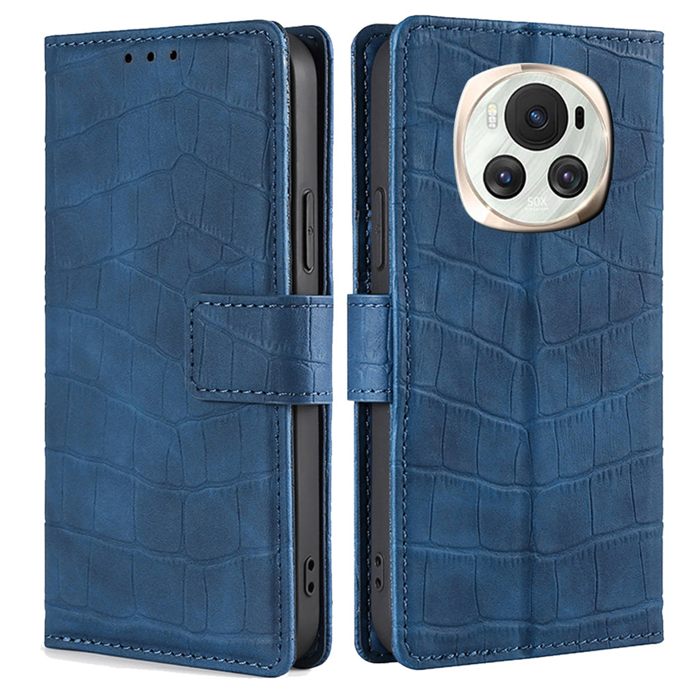For Honor Magic6 5G Wallet Phone Case Crocodile Texture Leather Folio Flip Cover For Honor Magic6 5G Wallet Phone Case Crocodile Texture Leather Folio Flip Cover